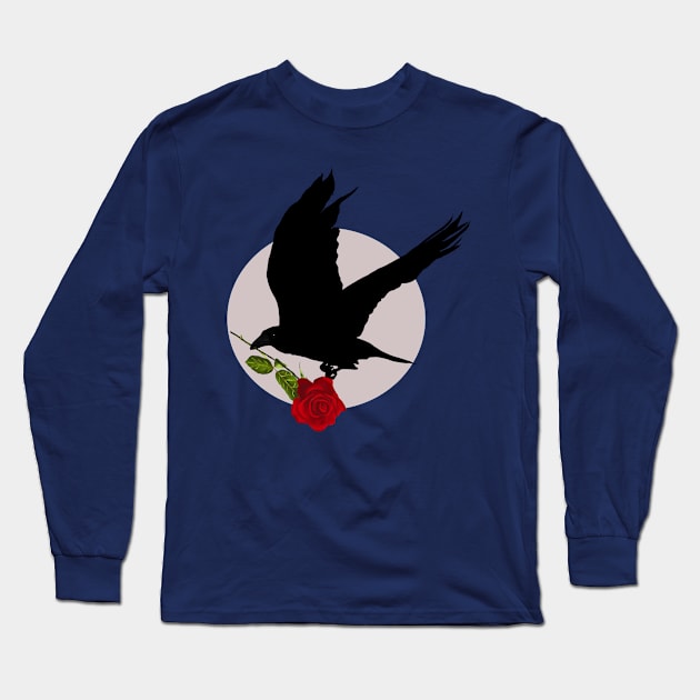 The raven and the rose Long Sleeve T-Shirt by msro1